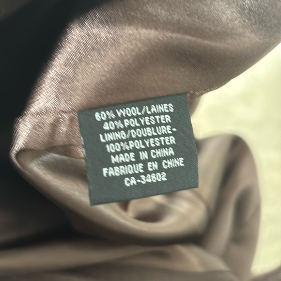 Mario Serrani Italy Light Weight Wool Blend Jacket Women’s size 10 Cocoa Brown - Picture 4 of 5